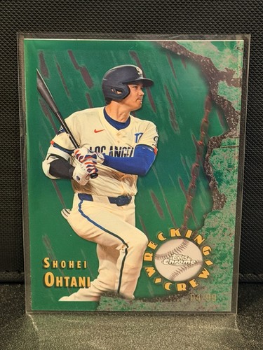 2026 Topps Chrome Shohei Ohtani WC-2 Wrecking Crew Green Refractor 04/99 Dodgers