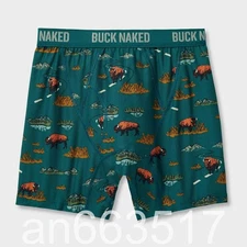 BEST PRICE!!! Men's Buck Naked Pattern Boxer Briefs - Buy 3, Get 1 Free Random