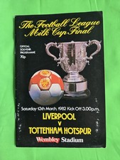 1982 League Cup Final Programme Liverpool v Tottenham Hotspur Good Condition