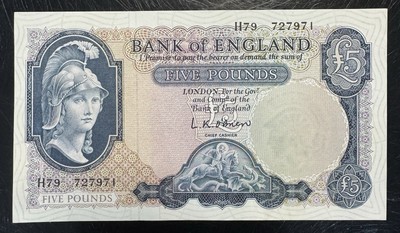 Alter Fünf £5 Pfund Schein Stempelglanz