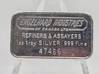 1oz .999 Fine Silver "Engelhard Industries Of Canada" Bar **VINTAGE**