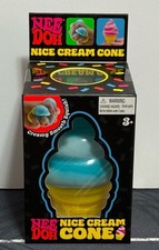 100 Authentic NeeDoh Nice Cream Cone Blue Swirl Nee Doh Ice Cream Squishy Toy