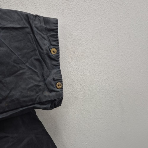 Barbour Vintage A6 Durham Navy Wax Waterproof Country Hooded Jacket Coat C 38 - Bild 4 von 9