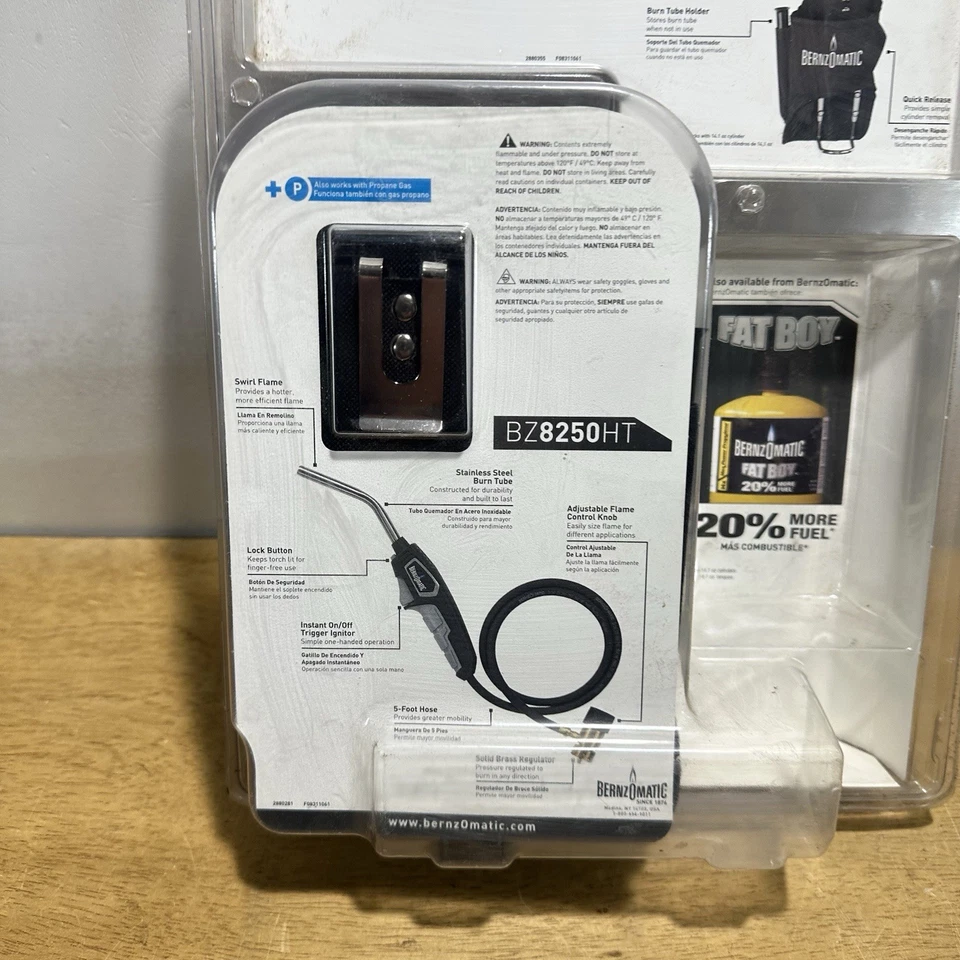 Kit de antorcha de manguera Bernzomatic 384401, propano/mapp, manguera de 5 pies nuevo Foto 3 de 4