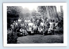 Old Vintage Photo MEN WOMEN BOYS GIRLS CHILDREN GROUP PICTURE FOUND SNAPSHOT