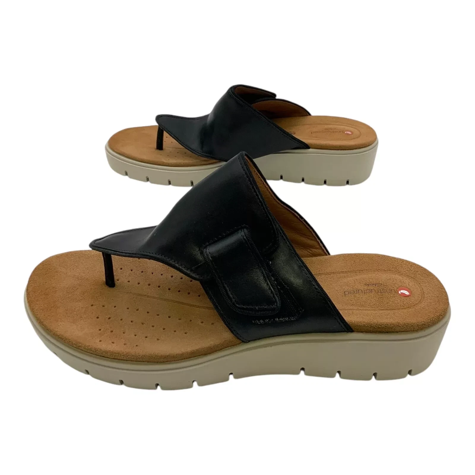 Clarks Un Karely Sea sandalo in pelle nero US donna 10 Medium