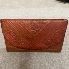 VTG Moroccan Magic Small Folding Wallet Coin Purse Leather Handmade Unisex