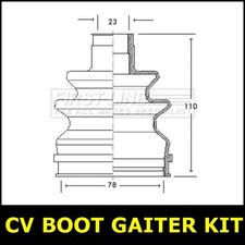 Image of CV Boot Gaiter Kit Front Outer Fits VAUXHALL COMBO CORSA OPT2/2 C 1.3 1.7 1E2B