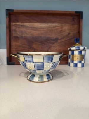 MacKenzie-Childs Royal Check Small Colander *NEW Retails $100
