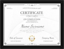 Premium 8.5x11 Certificate Frame with Acrylic Panel, Wall & Desktop Display