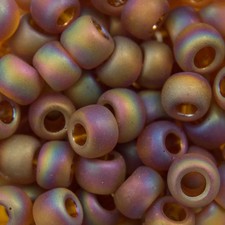 6/0 TOHO ROUND Transparent Rainbow Frosted Smoky Topaz Seed Bead 8g