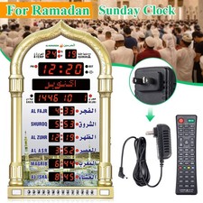 Digital Azan Clock Led Prayer Wall Clock Islamic for Home Office Mosque Clock