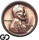 1930-S Lincoln Cent Wheat Penny, Bright Red Solid Gem BU++ RD