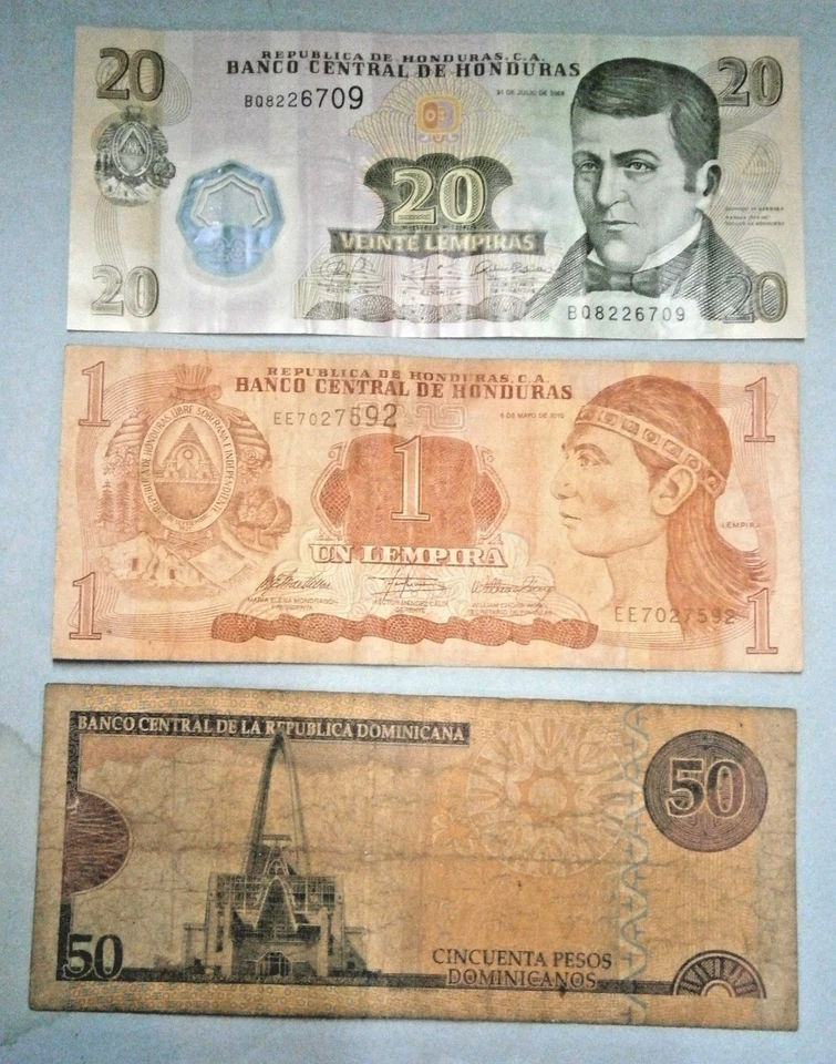 (10) Old Banknotes, Mexico, Honduras, Dominican Republic - Image 4 of 4