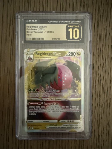 2022 Pokemon Silver Tempest Regidrago VSTAR Holo 136/195 CGC Pristine 10