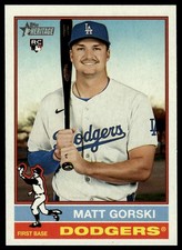 Matt Gorski 2025 Topps Heritage #555 RC Los Angeles Dodgers Rookie