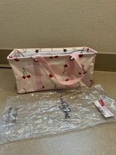 Thirty-One AB77 Tiny Utility Tote Very Cherry Pink Red NEW NIP RARE!