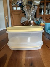 Tupperware Junior Cool‘n Fresh Behälter Set Kabinett Stapeln,klar/gelb,17Lx10H