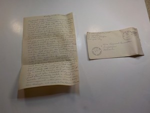 WW2 Letter 1943 Navy Ship U.S.S. Sproston FPO Trafalgar Indiana WWII Naval WW II