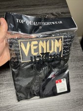 Venum Classic Muay Thai Professional Fight Boxing Shorts - Black/Gold