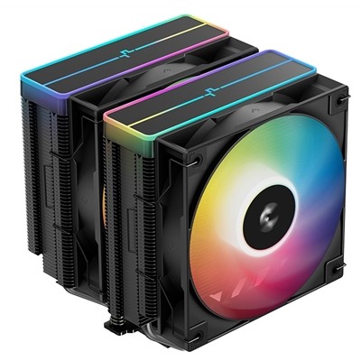 Deepcool AG620 Bk Argb V2 Dual-Tower Cpu Air Cooler With 120Mm Argb Fans Compati