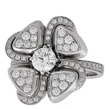 Bvlgari 18k White Gold Diamond Fiorever Ring
