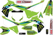2025 D'Cor Visuals Monster Energy Kawasaki Graphic Kit-KX 450F-2019-2023 - Motoc