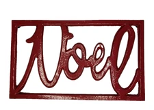 Red Noel Trivet 10" X 6" By Home Essentials Christmas Holiday Season Decor