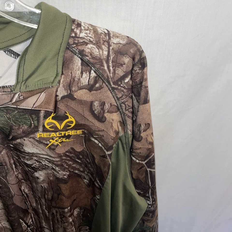 Realtree Mens Camo Shirt Size Large Brown Green Athleisure Hunting Outdoors - Image 4 of 4