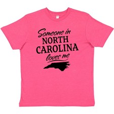 Inktastic Someone In North Carolina Loves Me Youth T-Shirt State Home Family Tee