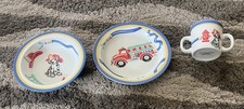 Tiffany Co Fire Station, Dalmation Childs Set Of 3 cup bowl plate Japan 2005