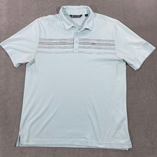 Travis Mathew Men's Light Large Blue Golf Polo Shirt