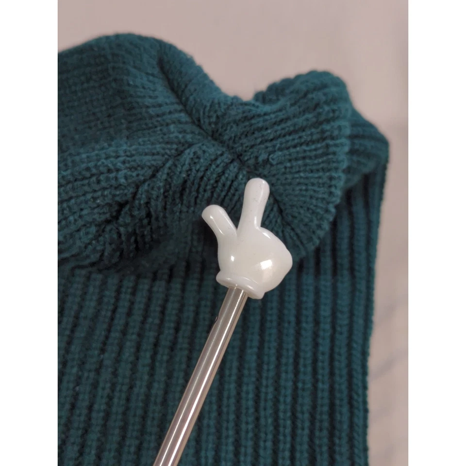 Gorro Y2K Nike Verde Acanalado Tejido Swoosh Logo Talla Única Taiwán De Colección Foto 4 de 4