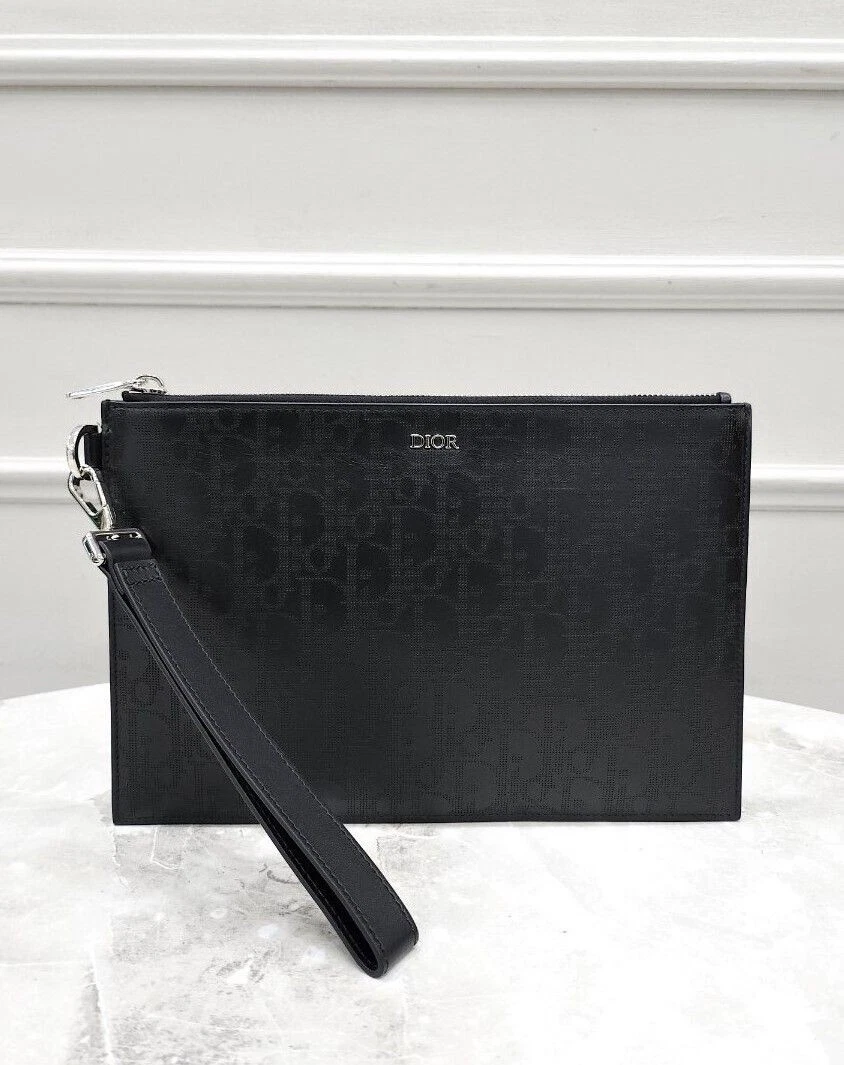 Pochette à sangle Dior Oblique noire A5 72091515