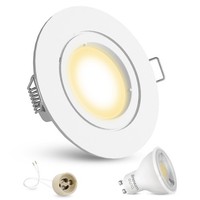 Einbauspot Warmweiß GU10 2W 230V Starr Deckeneinbaustrahler Leuchte Deckenlampe