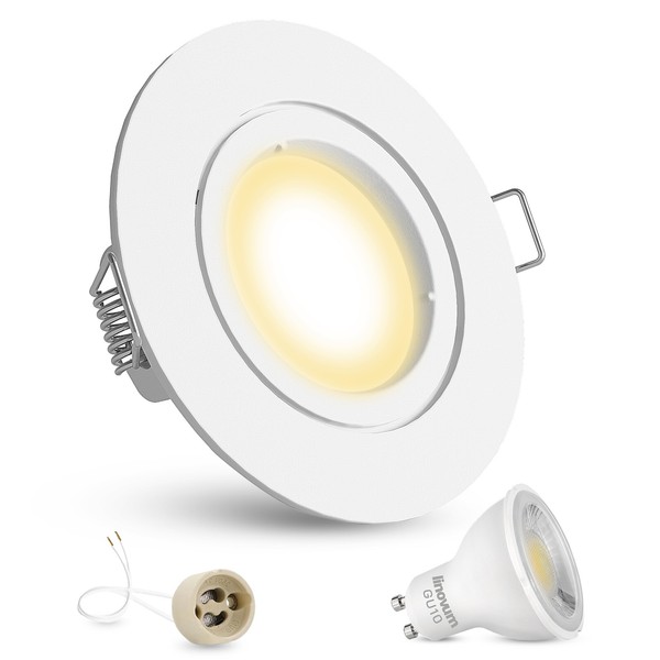 Einbauspot Warmweiß GU10 2W 230V Starr Deckeneinbaustrahler Leuchte Deckenlampe-image