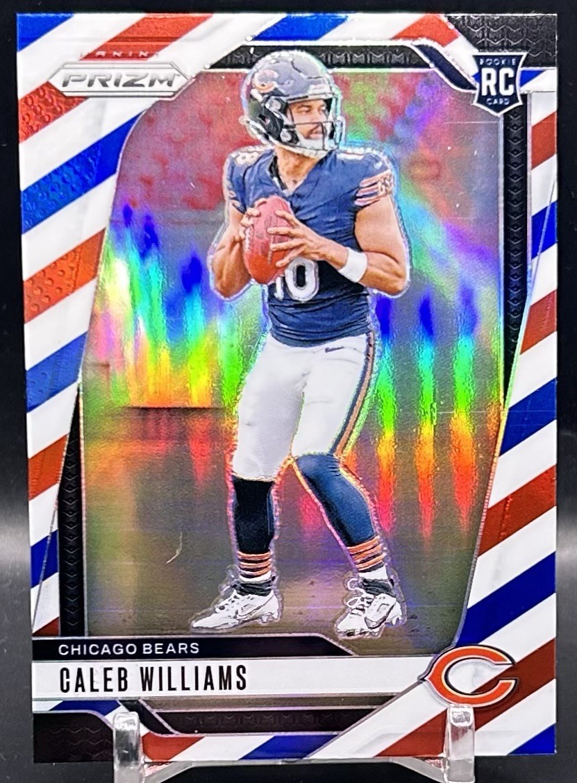 2024 Panini Prizm Red White & Blue #301 Caleb Williams RC Rookie Bears