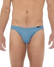 HOM L108014 Mens Blue Print Mayron Comfort Micro Briefs Size US L