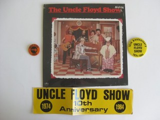 UNCLE FLOYD SHOW SEALED 1983 ALBUM 2 BUTTONS & BUMPER STICKER JERSEY STAR