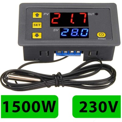 DIGITAL LED TEMPERATURREGLER thermostat control temperatur fühler regler 230V   