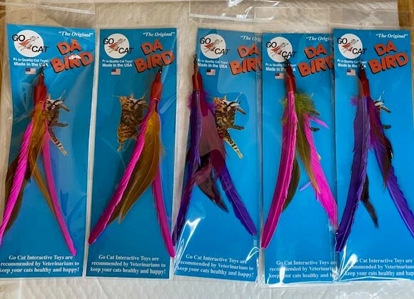 GO CAT DA BIRD TURKEY FEATHER REFILL INTERACTIVE KITTEN TOYS CAT COUNT OF 5
Opens in a new window or