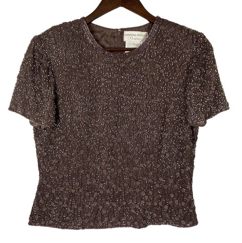 Blusa de Noche Adrianna Papell Ocasiones Top Mujer 8 Cuentas Multicolor Seda - Imagen 2 de 21