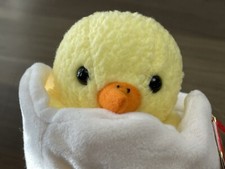 Ty Beanie Baby Babies Eggbert Chick Chicken in Egg With Tag April 10, 1998￼