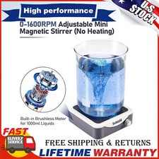 Magnetic Stirrer Mixer 0-1600 RPM with Stir Bar Max 1000ml Stirring Capacity New