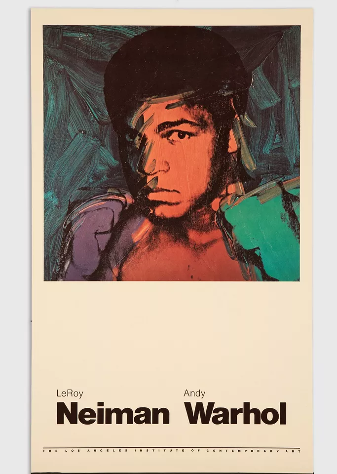 Andy Warhol Rare Original 1981 Ali, Neiman and Andy Warhol Poster