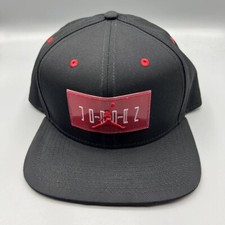 Gorra Air Jordan para hombre negra roja Jumpan Bred gorra trasera a presión