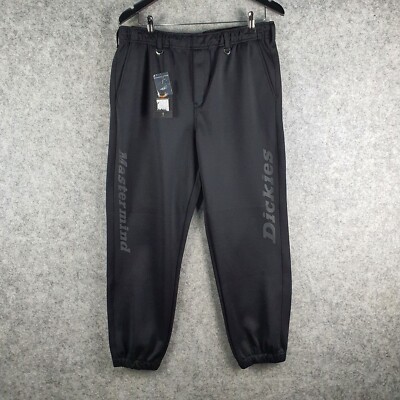 Dickies x Mastermind Japan Pants Mens 34 Black Joggers Reflective NEW 9031