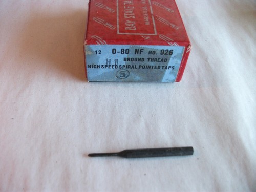 0-80 H1 2 Flute Spiral Point Tap Plug Bay State Tap and Die Mansfield, MA USA