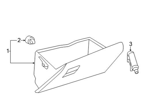 Toyota Stopper sub-assy, glove compartment door 55054-35010