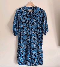 Whistles Womens Dress Navy Luna Print Shirtdress Cordilla Blue Floral UK XS 
